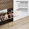 ORRD 23.6" Walnut Shoe Cabinet with Metal Legs, Mid-Century Modern Entryway Storage Organizer with Anti-Tip Design & Flip-Doors - 4 of 4