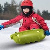 Snow Joe Plastic Snow Sled, Durable 48 Inch Sledding Toboggan Board with Handles and Rope for Winter Sports and Recreation, Green - 4 of 4