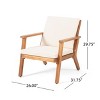 GDFStudio Avacyn Outdoor Acacia Wood Club Chairs with Cushions (Set of 2) - 3 of 4