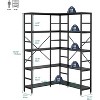 COUCHETA 69 Inch Tall 5-Tier L-Shaped Corner Bookshelf - Heavy Duty Metal Frame, 10 Open Shelves, Space-Saving Design - 3 of 4