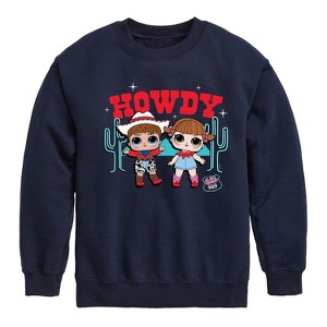 Boys' - LOL Surprise! - Howdy Neon Graphic Long Sleeve Fleece Sweatshirt - 1 of 4