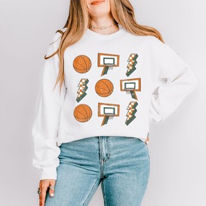 Simply Sage Market Women's Graphic Sweatshirt Basketball Collage - 1 of 4