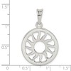 Black Bow Jewelry Sterling Silver 24mm Polished Sun Pendant - 4 of 4
