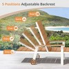 Arceso Aluminum Chaise Lounge Chair Outdoor, HDPS Patio Lounge Chair, 5 Positions Adjustable Backrest, Wheels for Pool Outside Poolside Deck - 4 of 4