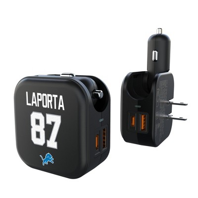 NFL Detroit Lions Players Game Tactic 18-Watt 2 in 1 USB A/C Charger