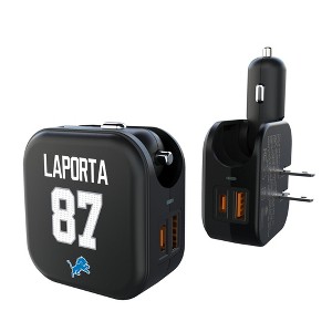 NFL Detroit Lions Players Game Tactic 18-Watt 2 in 1 USB A/C Charger - 1 of 3