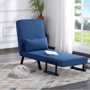 AEELLEEA  4-in-1 Convertible Sofa Bed - Folding Arm Chair Lounge with 5-Position Adjustable Backrest & Pillow, Space-Saving for Small Spaces, Office - 1 of 4