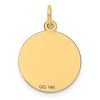 Black Bow Jewelry 14k Yellow Gold Happy Anniversary Circle Banner Charm or Pendant, 16mm - 3 of 4