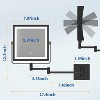 Rechargeable Wall Mounted Makeup Mirror Touch Screen Dimmable, 360° Rotation Extension Foldable Arm - 2 of 4