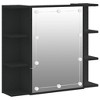 vidaXL Mirror Cabinet Black Engineered wood Medium Mirror Cabinet - 2 of 4