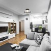 Savoy House Eaton 1 - Light Semi-Flush Mount in  Matte Black/Warm Brass - 3 of 3