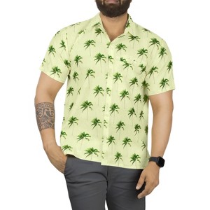 HAPPY BAY Men's Hawaiian Short Sleeve Button Down Shirt Mens Summer Shirts Casual Beach Holiday Hawaii Island Shirts for Men Funny - 1 of 4