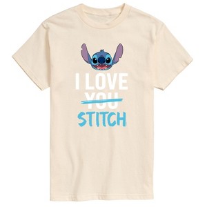 Men's - Lilo and Stitch - I Love Stitch Short Sleeve Graphic T-Shirt - 1 of 4