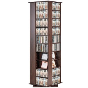VEVOR Media Storage Cabinet, Rotating Media Tower, Holds up to 1040 CDs, Protects & Organizes Music, or Memorabilia Collections- Espresso - 1 of 4