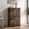 GlasFlength Shoe Racks 2 Flip Shoe Cabinet Shoe Organizer Long Shoe Rack FreeStanding Shoe Rack for Entryway, Brown, 20.8"*9.4"*30.9" - 4 of 4