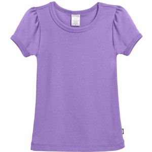 City Threads Girls 100% Cotton Short Sleeve Puff Classic Fit Tee - USA-Made - 1 of 4