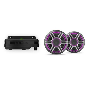 Garmin Fusion Apollo AP-FL65SPG 6.5" LED Marine Speakers Sport Grills, Gray, Pair with Garmin Spectra LC102 1-Zone LED lighting Controller, Compati... - 1 of 4