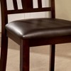24/7 Shop At Home Set of 2 Glaivewood Barred Back Leatherette Padded Side Chair Espresso: Upholstered, High-Back, Wood Frame - 3 of 3