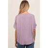 PinkBlush Lavender V-Neck Pin-Tuck Detail Maternity Top - 4 of 4
