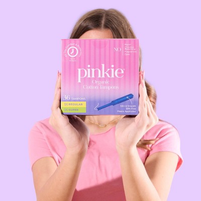 Pinkie Tween & Teen Organic Cotton Tampon Multipack - Regular & Super Absorbency - 36ct