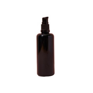 makesy 3.4oz / 100ml black uv glass pump bottle - 1 of 3