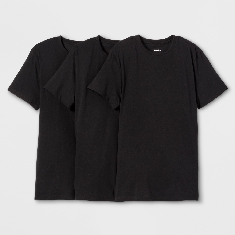 Men's Short Sleeve Premium Crew Undershirt - Goodfellow & Co Black XL was $18.99 now $9.99 (47.0% off)