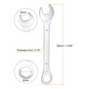 Unique Bargains High Carbon Steel Metric Offset 6-Point End and Angled Open-End Thin Combination Wrench - 2 of 4