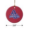 American University Primary Logo Porcelain Holiday Christmas Tree Ornament - 3 of 4