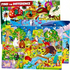 100 Piece Puzzles for 4 Puzzles for Ocean Forest Animals, Learning Toy Gift For - 1 of 3