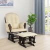 Costway Baby Nursery Relax Rocker Rocking Chair Glider & Ottoman Set w/ Cushion - 2 of 4