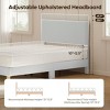 Bestier Corduroy Upholstered Queen Bed Frame with Adjustable Headboard, Platform Bed Frame with LED Light, Solid Wood Slats, No Box Spring Needed - 2 of 4