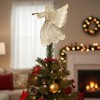Brite Star 11" LED Lighted Gold Shimmer Angel Christmas Tree Topper - Warm Clear Lights - 2 of 3