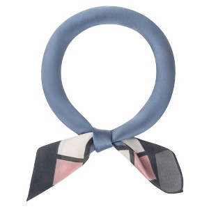 INSPIRE CHIC Women's Contrast Color Satin Square Neck Scarves 1Pc - 1 of 4