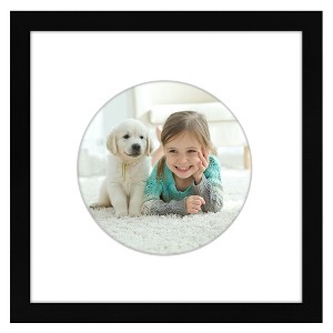 Americanflat 12" x 12" Picture Frame with Mat - Round & Heart Designs - Stylish Decor for Living Rooms, Dorms, Offices & More - 1 of 4