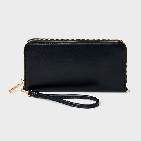 Large zip outlet wallet women's