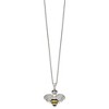Chisel Stainless Steel and Enameled with Preciosa Crystal Bee Pendant on a 17.75" Cable Chain Necklace with 2" Ext. - 2 of 3