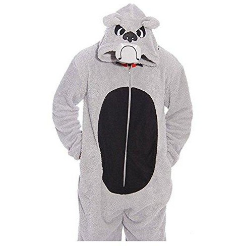 Men's Warm Fleece One Piece Hooded Footed Zipper Pajamas Set, Soft Adult  Onesie Footie With Hood For Winter : Target