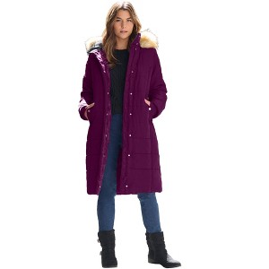 Roaman's Mid Length Quilted Puffer Jacket - 1 of 4