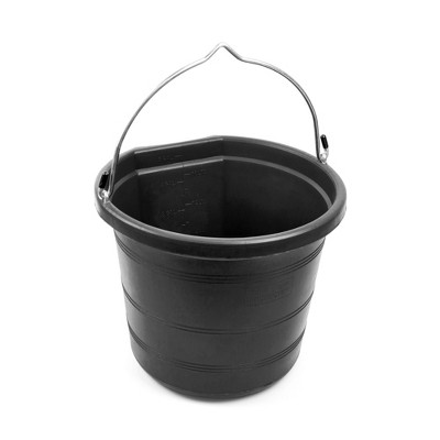 Tuff Stuff Products KMC-FB100 5 Gallon Flatback Impact Resistant Bucket, Black