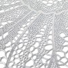 Wrapables Vinyl Metallic Colored Placemats for Weddings, Parties, Special Events (Set of 4), Silver Daisy - 2 of 4