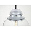 Elegant Lighting Kenna 1 Light Black Pendant With Clear Glass - 4 of 4
