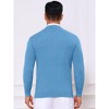 INSPIRE CHIC Men's Slim Fit Crew Neck Long Sleeve Soft Twist Textured Cable Knit Pullover Sweater - 3 of 4