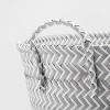 Large Round Woven Plastic Storage Basket White/Gray - Brightroom™ - image 3 of 4