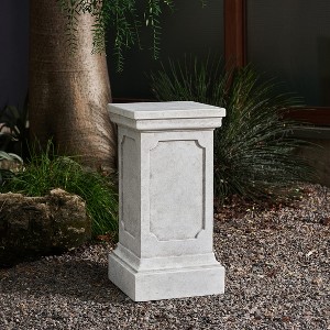 Christopher Knight Home Lumi 25.75''H Modern Patio Lightweight Concrete Plant Stand, Antique White - 1 of 4