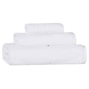 Smart Twist Cotton Medium Weight Solid Thick Border Towel Set by Blue Nile Mills - 1 of 4