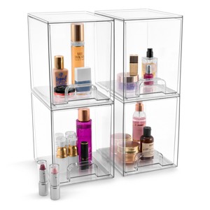 Sorbus Clear Acrylic Drawer Organizers - Makeup Case Pull-Out Drawers - 1 of 4
