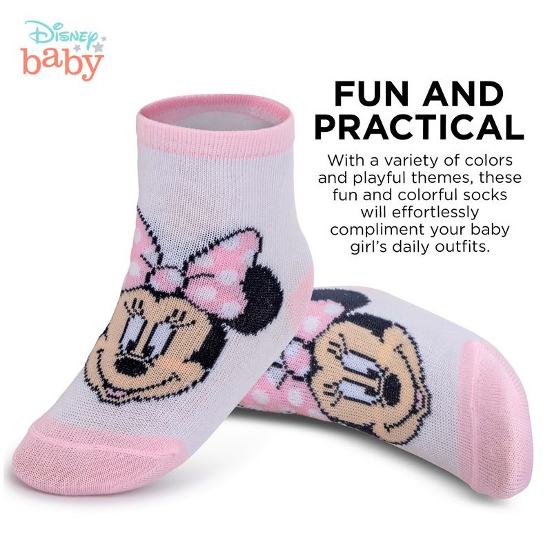 Minnie Mouse baby-girls 10-pack Multicolor Light Infant Sock, (0-24 Months), 3 of 6