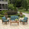 ARDEN Outdoor Loveseat Cushion Set, 48 x 24, Rain-Proof, Fade Resistant, Cushion Set for Couch, Bench, and Swing Alana Tile - 3 of 4
