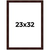 PosterPalooza | Photo Size Distressed Brown Picture Frame - UV Acrylic, Foam Board Backing, Hanging Hardware - 2 of 4