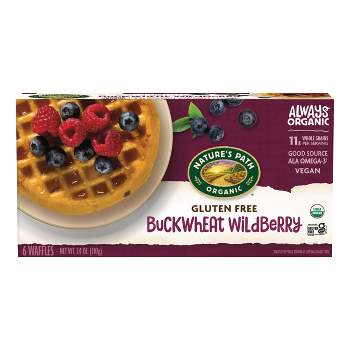 Nature's Path Organic Vegan Gluten Free Wheat Free Buckwheat Wildberry Frozen Waffles - 7.4oz/6ct